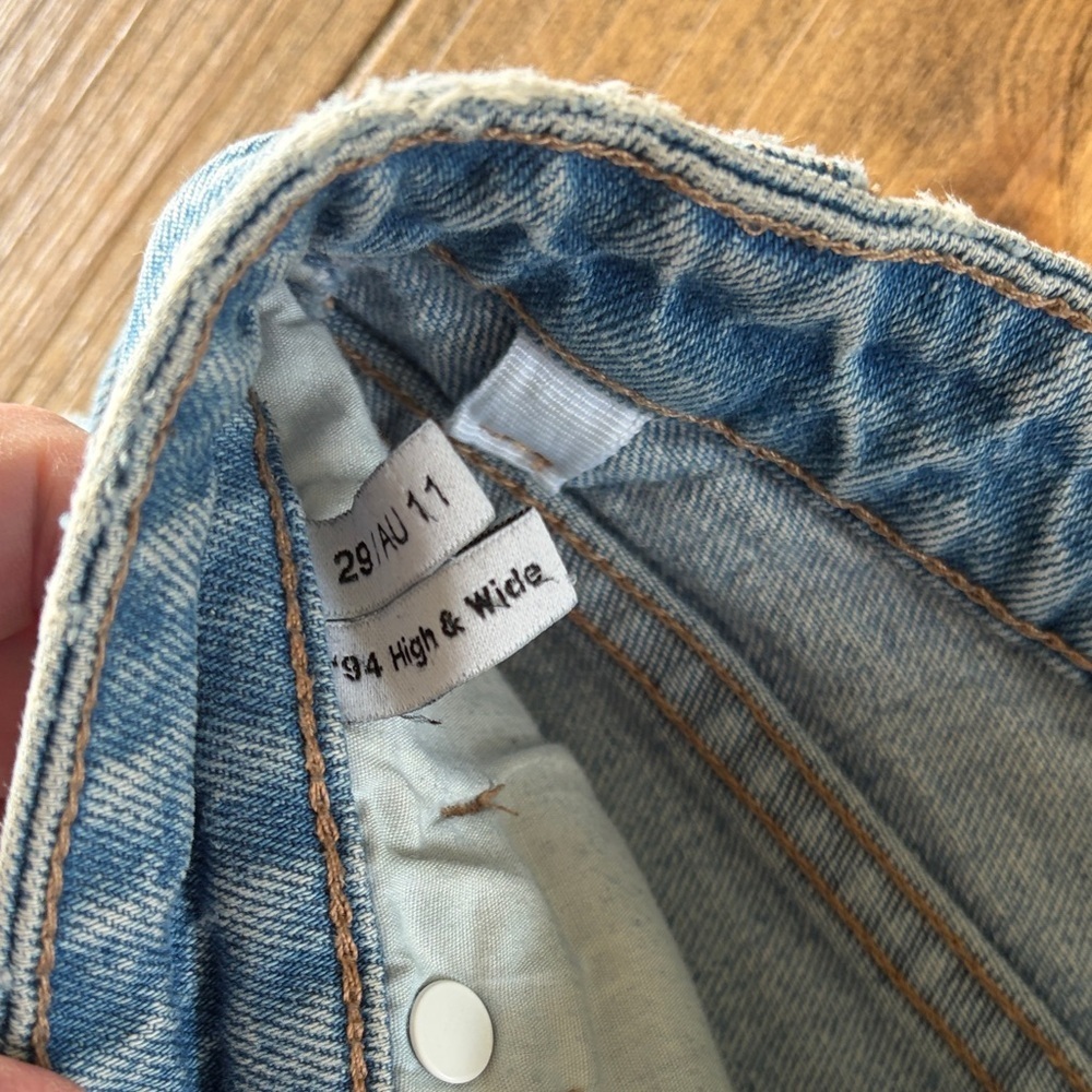 Abrand Light Blue High-Rise Wide Jeans - Picture 2 of 4